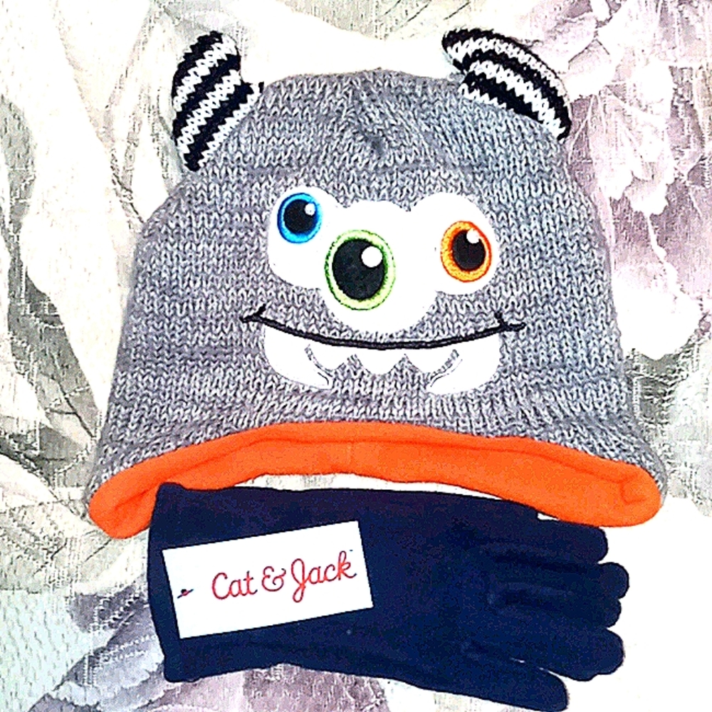 Healthtex Cute Hat (OS)&Cat&Jack Gloves4-7